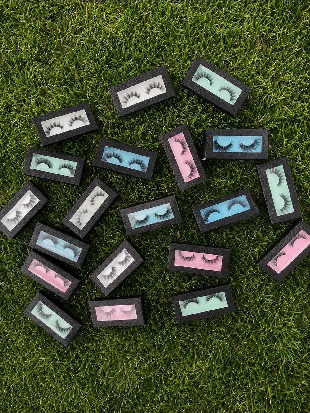 Premium False Eyelashes - Multi-Color Natural Volume Lashes